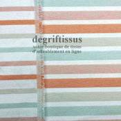 Scandinave rayé orange rose vert beige Dégriftissus vous propose ce superbe tissu d'ameublement, tissage Jacquard, rayé orange,