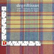 Dégriftissus vous propose ce tissu d'ameublement écossais madras rouge, tissé Jacquard de très haute qualité doublé latex, pour 