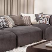 Tissu d ameublement chenille strié chiné Calcutta - fauteuil - chaise - salon coussin - double rideau - degriftissus.com