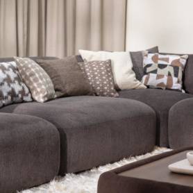 Tissu d ameublement chenille strié chiné Calcutta - fauteuil - chaise - salon coussin - double rideau - degriftissus.com