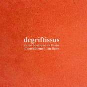 Tissu d'ameublement - Daim suédine orange - pour fauteuil - canapé - banquette - chaise - tête de lit - degriftissus.com 