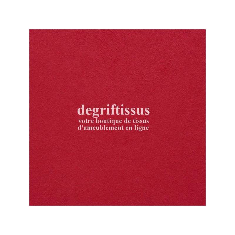 Daim suédine rouge DT - Dégriftissus - Tissu d'ameublement - daim suédine - chaises - fauteuils - canapé - banquette - coussin