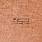 Lin brillant orange Dégriftissus vous propose ce tissu d'ameublement imitation lin légèrement brillant, pour chaises, fauteuils,