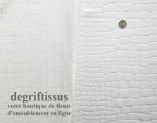 Ecorse blanc Dégriftissus vous propose ce tissu d'ameublement écorce d'arbre blanc, tissage velours chenillé de très belle quali