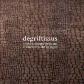 Ecorse chocolat Dégriftissus vous propose ce tissu d'ameublement écorce d'arbre marron, tissage velours chenillé de très belle q