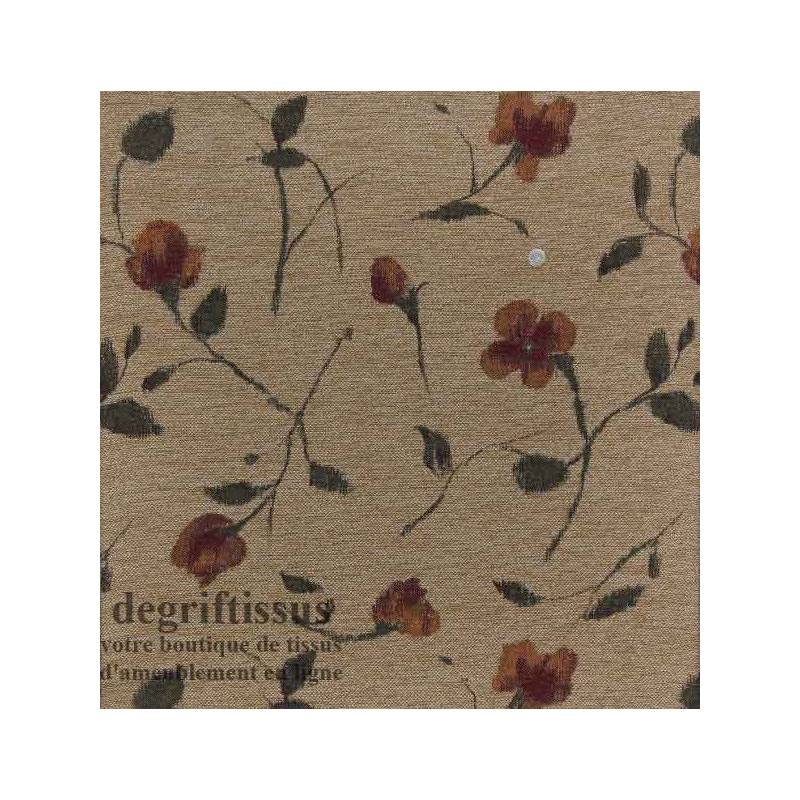 Tissu Tapisserie fleuri Dégriftissus vous propose ce tissu d'ameublement tapisserie à fleurs. Tissu d'ameublement style tapisser