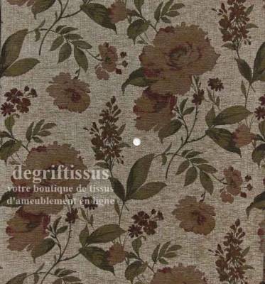Tissu Décoratif Tapisserie Murale - Motif Floral Scène - Marron - 29.5 X 19.5 Pouces - Ivanovo