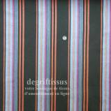 Rayures chocolat, orange, fuchsia, mauve