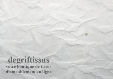 Satin d'ameublement tissé gaufré blanc