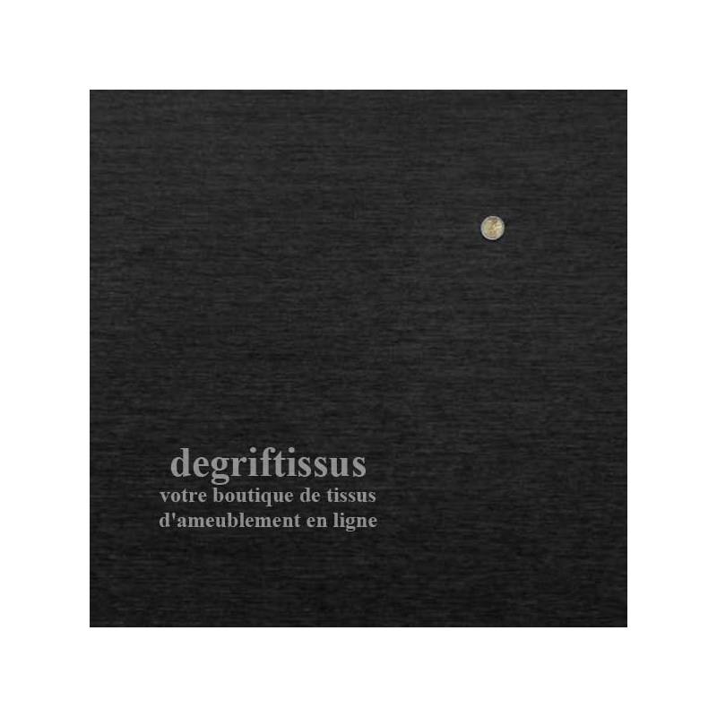 Dégriftissus vous propose ce tissu d'ameublement velours chenillé noir de belle épaisseur, doublé de latex, très résistant, avec