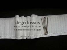 Dégriftissus vous propose cette Rufflette Tousplis Spécial 90 mm, avec agrafes, qui vous fera une belle tête de rideau, qui va t