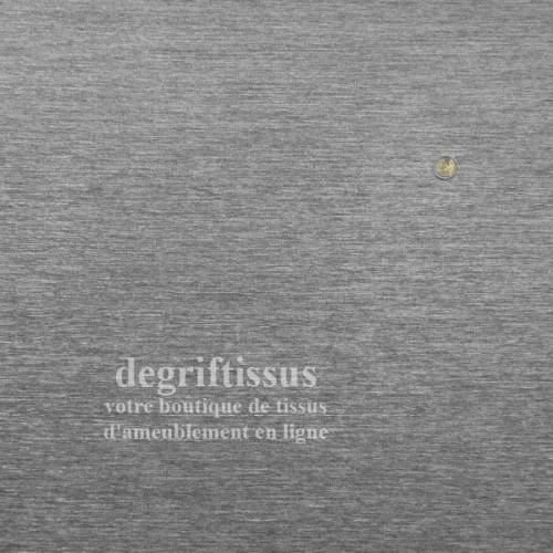 Dégriftissus vous propose ce tissus d&#039;ameublement velours chenillé gris de belle épaisseur, très résistant, de couleur grise pou