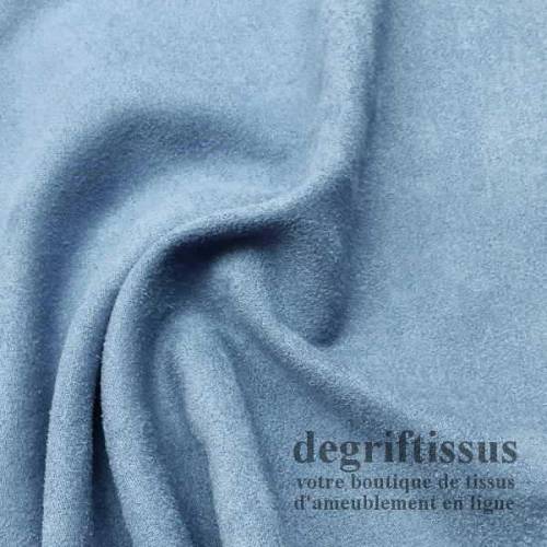 Tissu d&#039;ameublement - Daim suédine bleu ciel - pour fauteuil - canapé - banquette - chaise - tête de lit - degriftissus.com 