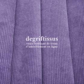 Velours côte lilas Dégriftissus vous propose ce tissu d&#039;ameublement velours fine côte, pour chaises, fauteuils, tête de lit, ca