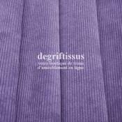 Velours côte lilas Dégriftissus vous propose ce tissu d'ameublement velours fine côte, pour chaises, fauteuils, tête de lit, ca