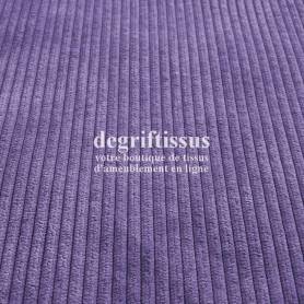 Velours côte lilas Dégriftissus vous propose ce tissu d&#039;ameublement velours fine côte, pour chaises, fauteuils, tête de lit, ca