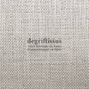 Jute grège Dégriftissus vous propose ce tissu d'ameublement de style uni gris-beige. Très beau tissage doublé latex, très épais 