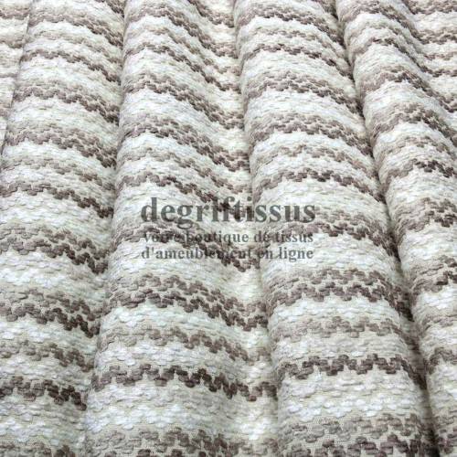Dégriftissus - Tissu d&#039;ameublement - motifs vaguelettes - tissage Jacquard - doux - aspect laine - fauteuils - chaises - canapé