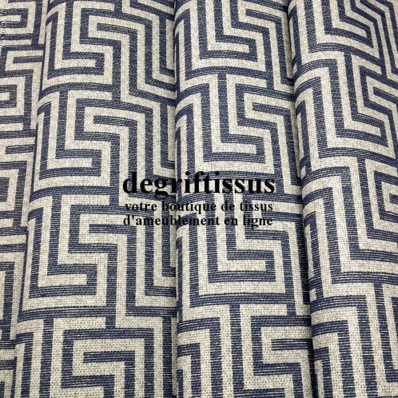 Tissu d'ameublement - Jacquard motif labyrinthe - pour fauteuil - chaise - canapé - coussin - tête de lit - degriftissus.com