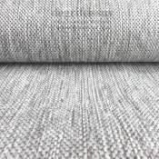 Tissu d'ameublement - texturé Gris clair chiné - coussin-fauteuil - intérieur extérieur résistant soleil - degriftissus.com