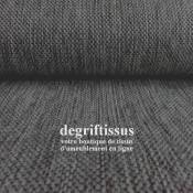 Tissu d'ameublement - texturé Gris foncé - intérieur extérieur résistant soleil - degriftissus.com