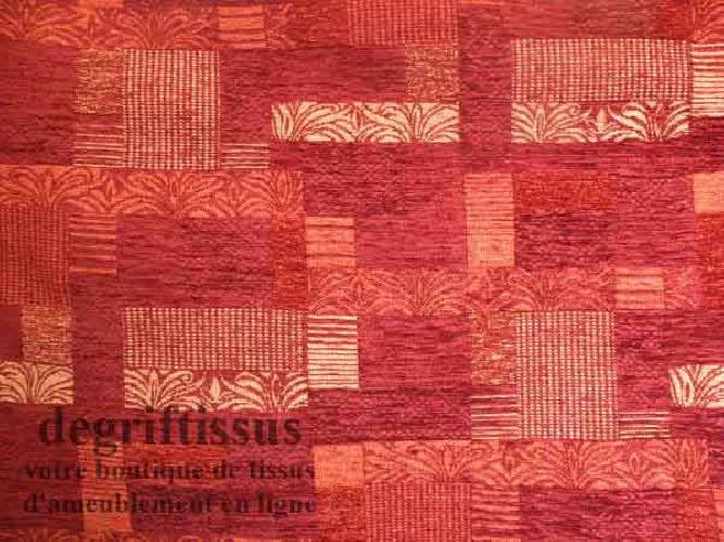 Dégriftissus vous propose ce tissu d&#039;ameublement tapisserie à carreaux Tissage Jacquard très épais avec de belles couleurs chato