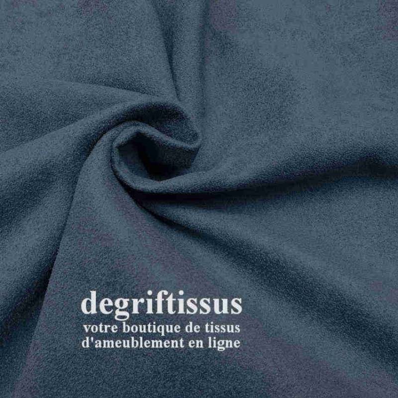 Tissu ameublement - Daim suédine bleu pétrole - pour fauteuil - canapé - banquette - chaise - tête de lit - degriftissus.com