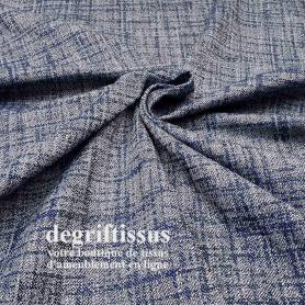 Tissu hachuré bleu marine