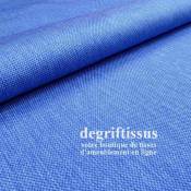 Tissu d'ameublement - texturé Bleu chiné - coussin - fauteuil - intérieur extérieur résistant soleil - degriftissus.com