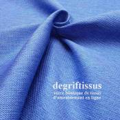 Tissu ameublement - texturé Bleu chiné - coussin - fauteuil - intérieur extérieur résistant soleil - degriftissus.com