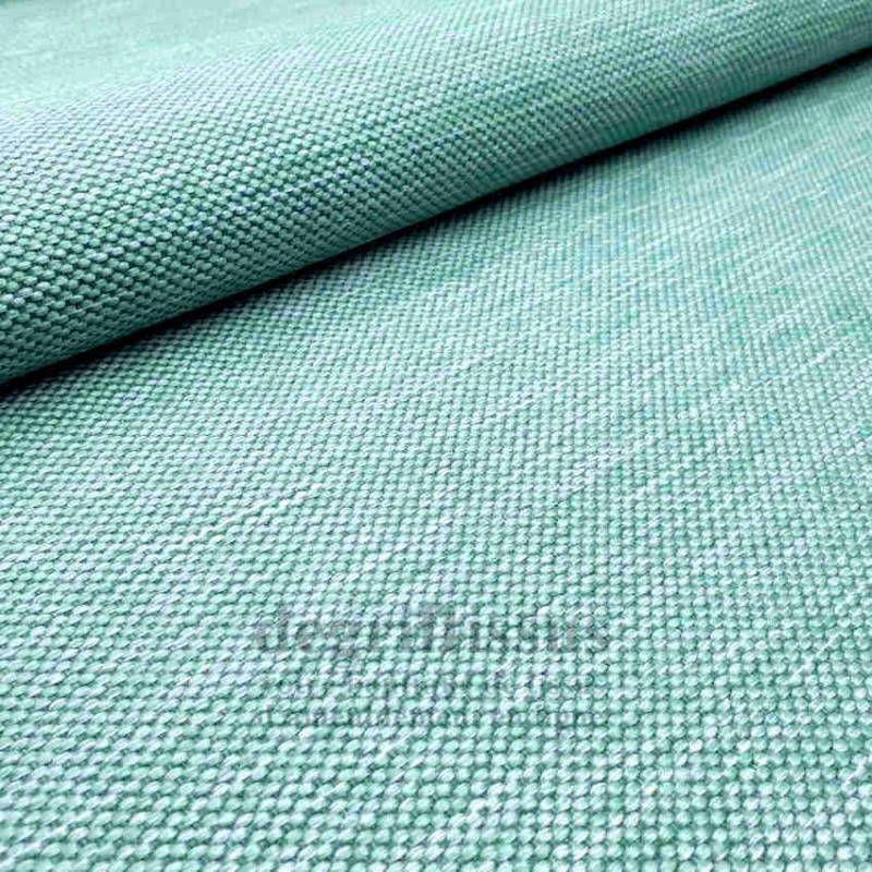 Tissu d'ameublement - texturé Vert chiné - intérieur - extérieur résistant soleil - Recouvrement - Siège - degriftissus.com