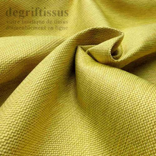 Tissu d&#039;ameublement - texturé Jaune chiné - intérieur - extérieur résistant soleil - Recouvrement - Coussin - degriftissus.com
