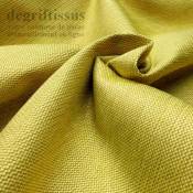Tissu d'ameublement - texturé Jaune chiné - intérieur - extérieur résistant soleil - Recouvrement - Coussin - degriftissus.com