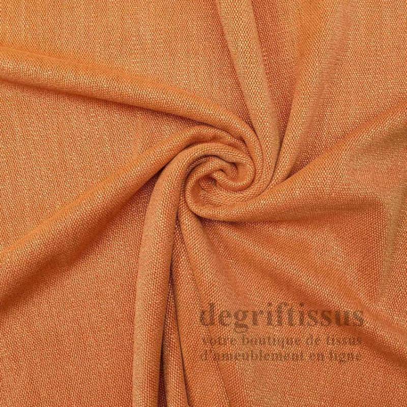 Tissu ameublement - Structuré orange recouvrement fauteuil chaise - canapé coussin banquette salon - rideau - degriftissus.com