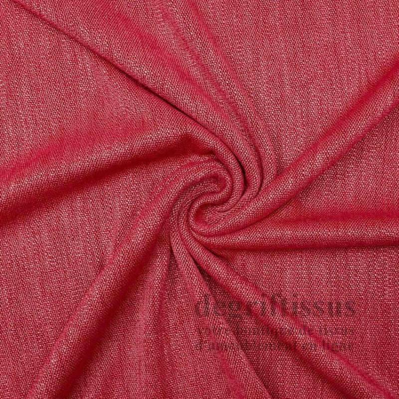 Tissu ameublement - Structuré Rouge recouvrement fauteuil - chaise - canapé coussin banquette salon - rideau - degriftissus.com