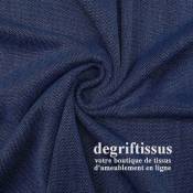 Tissu ameublement - Structuré bleu foncé fauteuil - chaise - canapé coussin banquette salon - rideau - degriftissus.com