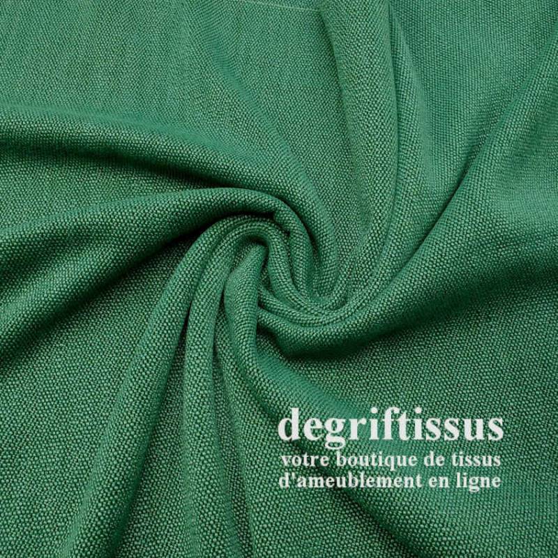 Tissu ameublement - Structuré vert recouvrement fauteuil - chaise - canapé coussin banquette salon - rideau - degriftissus.com