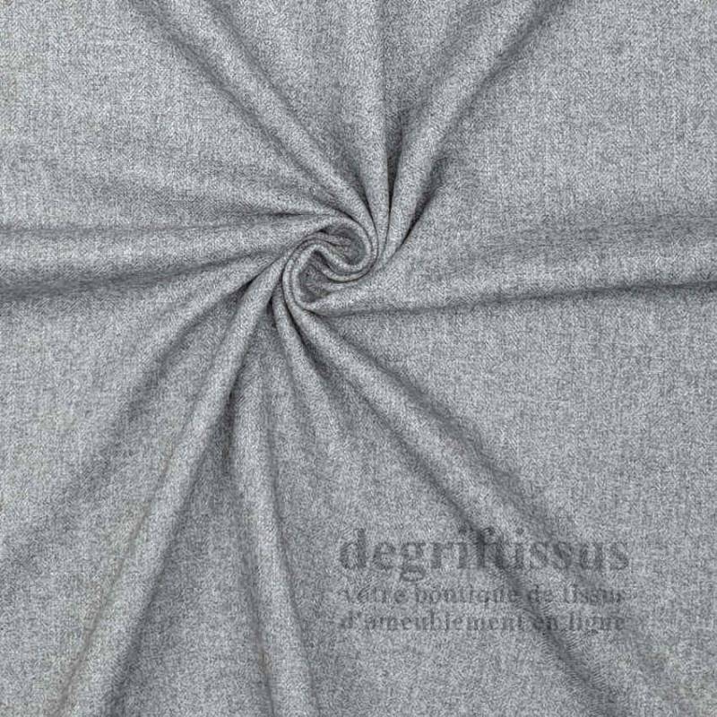 Tissu ameublement - Dublin gris clair - recouvrement fauteuil - chaise - canapé coussin salon - rideau - degriftissus.com