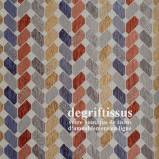 Tissu velours chenillé chevron bleu