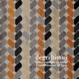 Tissu velours chenillé chevron noir