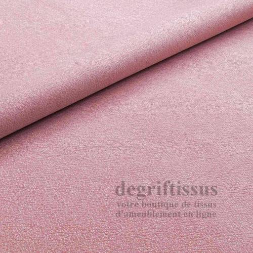 Tissu ameublement - tissu chenille métallisé rose - fauteuil - chaise - canapé - coussin - salon - degriftissus.com