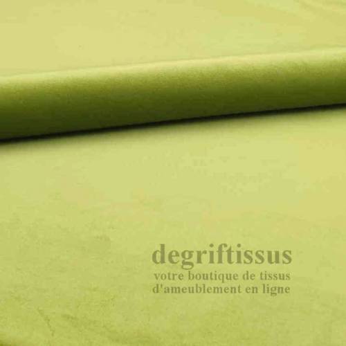 Tissu ameublement - velours vert clair - fauteuil - chaise - canapé coussin banquette salon - rideau - degriftissus.com
