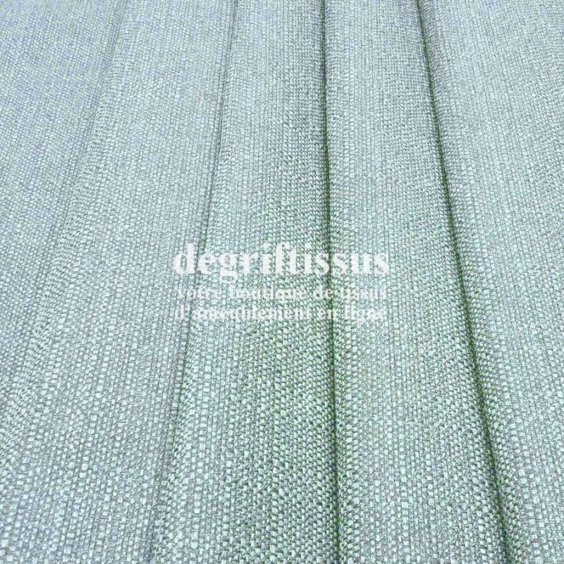 Tissu ameublement - Imitation lin texturée doublé - vert lagon - siège - fauteuil - coussin - rideau - nappe - degriftissus.com
