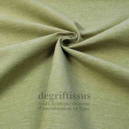Tissu d&#039;ameublement - grain plat vert - intérieur et extérieur résistant soleil et mauvaise météo - degriftissus.com