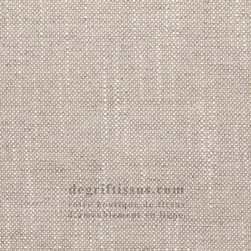 Tissu ameublement - Structuré lin beige - fauteuil - chaise - canapé coussin banquette salon - rideau - degriftissus.com