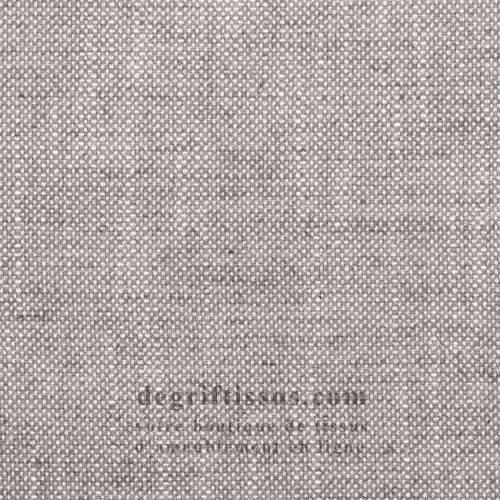 Tissu ameublement - Structuré lin beige grisé - fauteuil - chaise - canapé coussin banquette salon - rideau - degriftissus.com