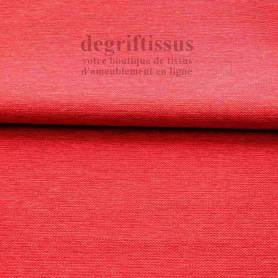 Tissu d ameublement - texturé rouge chiné - coussin - fauteuil - intérieur extérieur résistant soleil - degriftissus.com