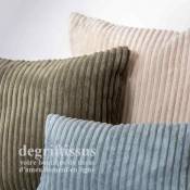 Tissu ameublement - Velours grosse côte vert 4- chaises - fauteuils - coussins - tête de lit - double rideau