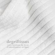 Tissu ameublement - Velours grosse côte blanc - chaises - fauteuils - coussins - tête de lit - double rideau