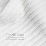 Tissu ameublement - Velours grosse côte blanc, chaises, fauteuils, coussins, tête de lit, double rideau - degriftissus.com